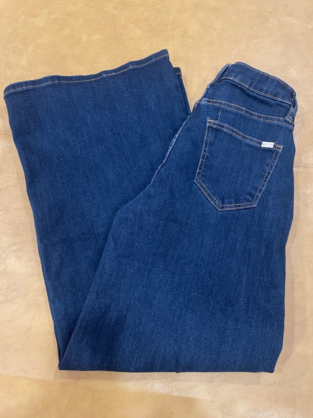 High-Rise Dark Blue Wide-Leg Jeans